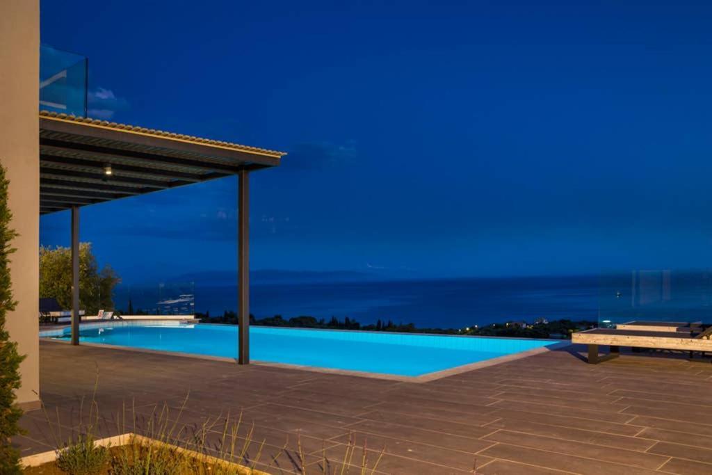New Villa Blue With Private Pool At Trapezaki Livathos  Exterior foto